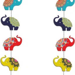 Colorful Elephants Wall And Door Hanging Decorative Item for Home (WH_5206N) Pack of 2-image-51