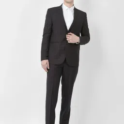 Men 2 Pcs Set Checkered Suit-2