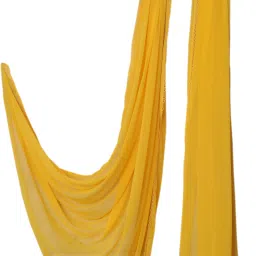Chiffon Solid Yellow Women Dupatta-image-87