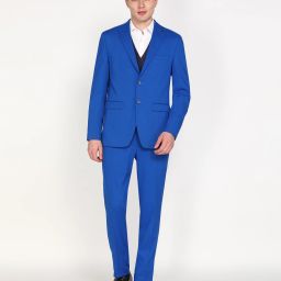 Men 3 PC Suit Self Design Suit-image-89