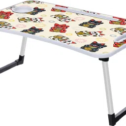 Multipurpose Foldable with Cup Holder, Study , Bed Wood Portable Laptop Table-image-31
