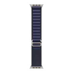 Apple Alpine Titanium, Polyester & Spandex Loop for Apple (44mm / 45mm / 46mm / 49mm, M) (Natural Titanium Finish, Navy)-image-58