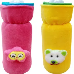 Bottle Cover for /Wide Neck Feeders Soft Plush Stretchable Baby Feeding Bottle Cover with Easy to Hold Strap | Suitable for 260ml & 330ml (Pack of 2)-image-28