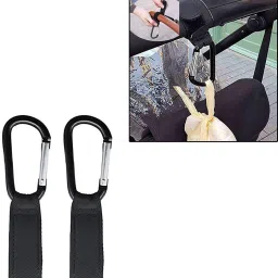 Metal Non-Slip Buggy/Pram Clips, for Bag Holder, Black, Pack of 1 Feeder-image-20