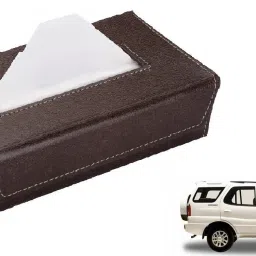 Car Tissue Box Paper Tissue Holder Brown with 200 Sheets(100 Pulls) For Tata Safari Dicor Vehicle Tissue Dispenser-image-88