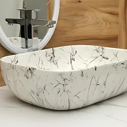 Premium Designer Table Top Counter Top Wash Basin Ceramic Wash Basin DSM 1002 (L45XW32.5XH12.5 Cm) Counter top Ceramic Wash Basin Table Top Basin Table Top Basin-image-93