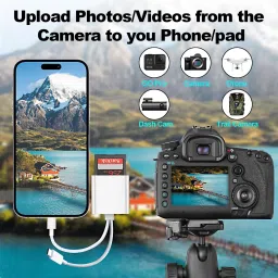 Zorbes SD Card Reader for iPhone iPad USB OTG Adapter Memory Card Reader Connector Card Reader image 4
