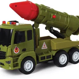Agni Missile Launcher Truck Toy with Light and Sound Pull Back Vehicles Kids Toy-25