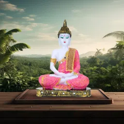 Beautiful Lord Gautam Buddha in Meditating Position Statue for Home Decor Decorative Showpiece - 25 cm-18