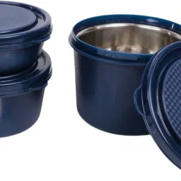Stello Containers with BPA Free Airtight Lid, Inside Steel Container 3 Containers Lunch Box-image-38