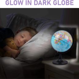zokato Educational Globe LED 808 Illumination 20 cm Diameter, 62.7 cm Circumference globe global World Globe image 2