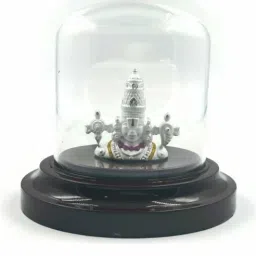 999 Pure Silver Shri Tirupati Balaji/Lord venkateshwara Ido Decorative Showpiece - 12 cm-image-23