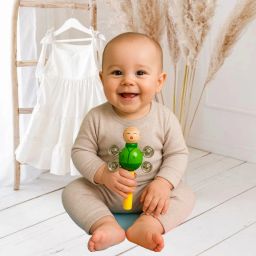 vibrant smooth tone baby bell stick baby Rattle-16