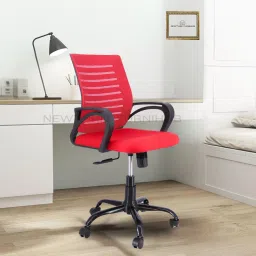Vibra Boom Mid back mesh Office chair with 2 years warranty metal stand Synthetic Fiber Office Arm Chair-picture-16