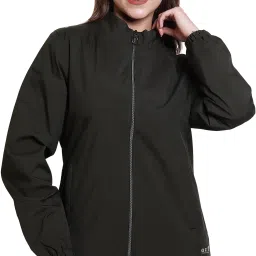 FASHIONLINE BY AZF Trendy zipper windcheater jacket Solid Women Wind Cheater-image-7