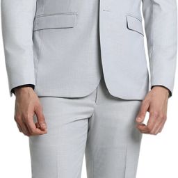 Men Single Breasted - 2 button Textured Suit-image-60