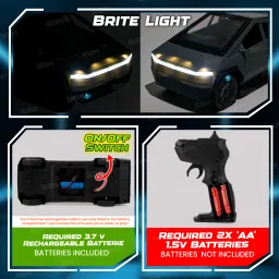 fiddlerz Remote Control Car for Kids with App Control Lights Sound & Rechargeable Battery image 5