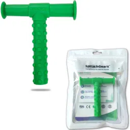 Oro-Tube Green Dotted A chewing tube for Speech Feeding and Sensory Integration Teether-16
