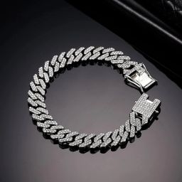 Metal, Stone, Alloy, Steel, Stainless Steel Cubic Zirconia, Diamond, Crystal Platinum, Rhodium, Sterling Silver Bracelet-image-7
