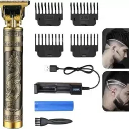 UZAN Professional Golden t99 Trimmer Haircut Grooming Kit Metal Body Fully Waterproof Grooming Kit 90 min Runtime 4 Length Settings-picture-22