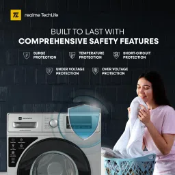 realme techlife 7 kg In-built Heater with ExpertWash Fully Automatic Front Load with In-built Heater Grey image 3