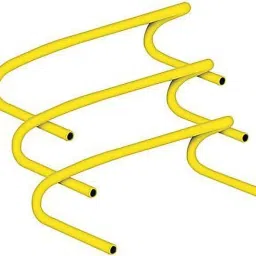 Agility Hurdle for Sports Training, Jumping Drills, Soccer (12 inch, Pack of 3) PVC Speed Hurdles-image-69