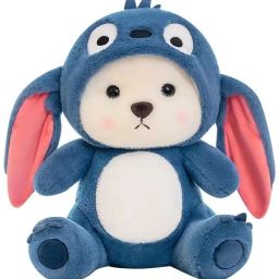 Hoodie Teddy Bear Soft Toy Cute Navy Blue Plush Stuffed Convertible Gift- 28 cm-image-11