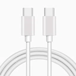 BIGGEAR White 1Mtr- 1Pc USB Type C to Type C PVC Data Sync & 18W PD Fast Charging Cable Phone Converter-23
