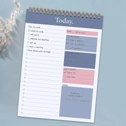 ttwone Daily Planner Notepad Undated,Planning Pad Checklist Productivity Note Pad B5 Note Pad Ruled 60 Pages image 5