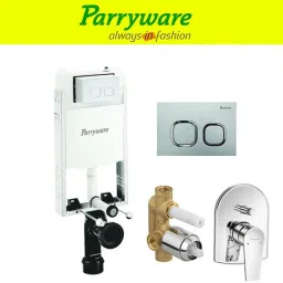 Half Frame Concealed Cistern, with divater body upper Praseo set of 1 pic 084 Dual Flush Tank-21