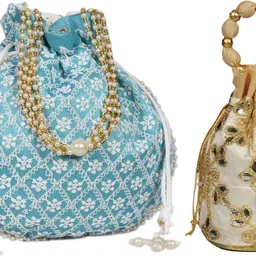 sunesh creation Women Blue, Multicolor Potli-picture-40