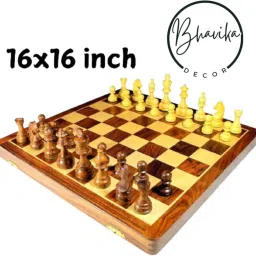 Wooden Foldable Chess Board With Chess Pieces| 16x16 Inch 40.64 cm Chess Board-picture-10