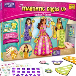 imagimake DIY Magnetic Dress-Up Indian Princess |Pretend Play Toys For Girls-picture-31