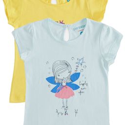 Pantaloons Junior Girls Pack of 2 Printed Cotton T-shirts-image-127