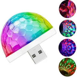 USB Party Light LED Small Magic Disco Ball Sound Control DJ Stage Disco for Car Disco Ball Set-42