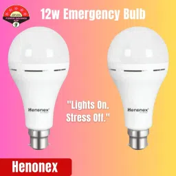 12W Power Cut Bulb Combo Rechargeable Emergency Light Pack of 2 4 hrs Bulb Emergency Light-13