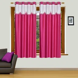 152 cm (5 ft) Polyester Semi Transparent Window Curtain (Pack Of 2)-14