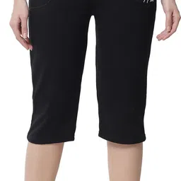 fit n fame Women Black Capri-picture-14