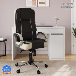 Ezra Split Leather Office Adjustable Arm Chair-image-25