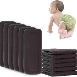 meeowmee 5 Layer bamboo charcoal Inserts Liners Natures Cloth Diaper Liner image 2