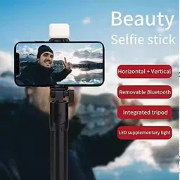 GameSir Portable Selfie Stick Tripod with Remote, Multifunctional with led light Bluetooth Selfie Stick image 5