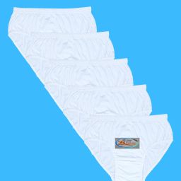 Pack of 5 Women Hipster White Panty-image-53