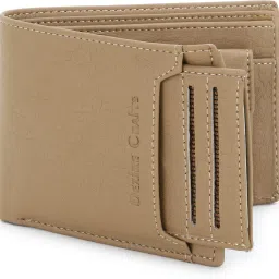 Men Casual, Ethnic, Evening/Party, Travel, Formal, Trendy Beige Artificial Leather Wallet - Regular Size-image-83