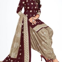 Unstitched Crepe Salwar Suit Material Printed-image-42