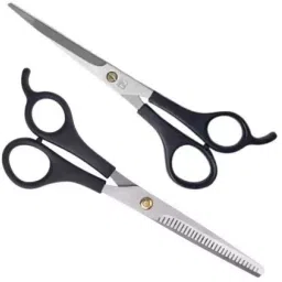 Stainless Steel Professional Salon Barber Hair Cutting & Thinning Scissors Hairdressing Styling Tool Including Beard Care. (Stag Combo Scissor) Scissors-29