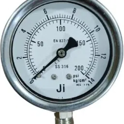 Industrial Pressure Gauge, 2.5" Dial, 0 to 14 Kg/Cm2, Bottom Entry, SS Body Dial Indicator-picture-16