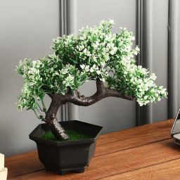 foliyaj Plastic White Bonsai Artificial Plants-picture-15
