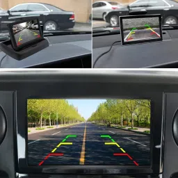 audio wheels Rear View Night Vision Reversing LED Waterproof Car Bumper Camera Reverse Assist Camera System image 5