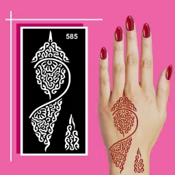 Henna Stencil Art Template Pack for Casual Styling and Cultural Celebrations-image-88