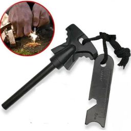 Rod Fire Starter Multi functional Scraper (Ruler + Bottle Opener + Wrench) - Flint Fire Starter Striker Included-image-37